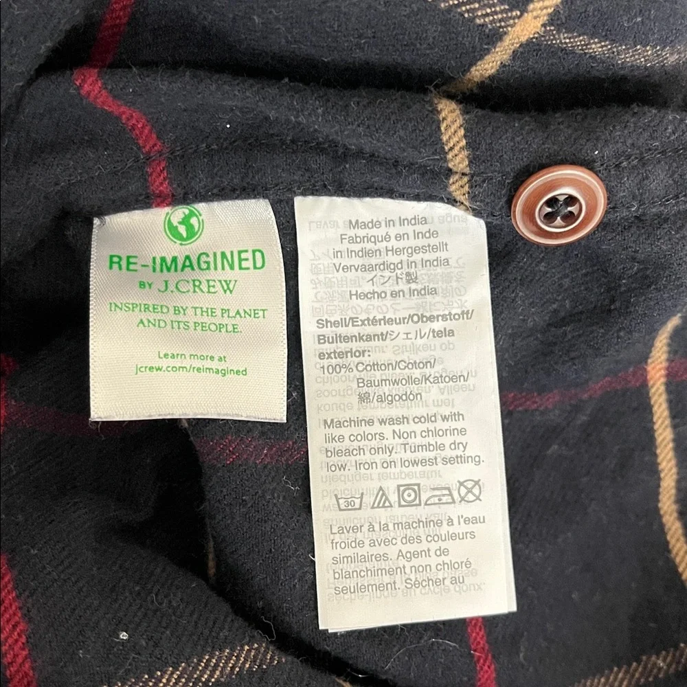 J. Crew Midweight Flannel Workshirt Large